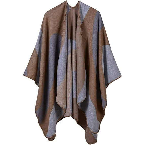 PIKADINGNIS Women Shawel Wraps Office Beach Poncho Opean Front Sweaters Coat Long Scarf Blanket