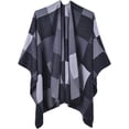 thumbnail image 1 of PIKADINGNIS Women Shawl Wraps Open Front Poncho Double Side Sweater Cardigan Coat Blanket Warm Winter Scarf, 1 of 6