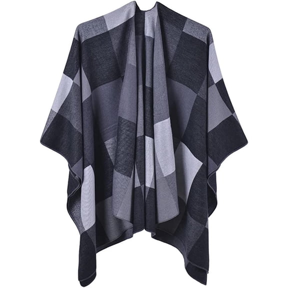 PIKADINGNIS Women Shawl Wraps Open Front Poncho Double Side Sweater Cardigan Coat Blanket Warm Winter Scarf