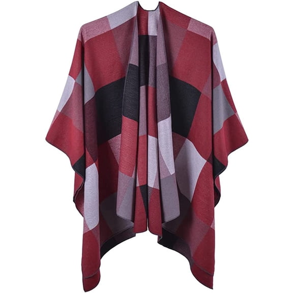 PIKADINGNIS Women Shawl Wraps Open Front Poncho Double Side Sweater Cardigan Coat Blanket Warm Winter Scarf