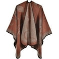 thumbnail image 1 of PIKADINGNIS Women Shawl Wraps Plaid Poncho Blanket Open Front Sweater Cardigan Cape Fleece Scarf Coat, 1 of 6