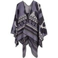 thumbnail image 1 of PIKADINGNIS Women Shawl Wraps Plaid Poncho Coat Open Front Sweater Cardigan Cape Blanket Winter Warm Scarf, 1 of 6