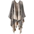 thumbnail image 1 of PIKADINGNIS Women Shawl Wraps Poncho Fleece Sweater Coat Cape Travel Warm Shawel Office Blanket Scarf, 1 of 6