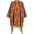 thumbnail image 1 of PIKADINGNIS Women Shawl Wraps Poncho Plaid Wram Sweater Cardigan Cape Double Side Blanket Open Front Coat, 1 of 5