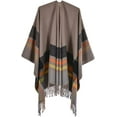 thumbnail image 1 of PIKADINGNIS Women Shawl Wraps Poncho Plaid Wram Sweater Cardigan Cape Double Side Blanket Open Front Coat, 1 of 5