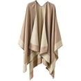 thumbnail image 1 of PIKADINGNIS Women Shawl Wraps Poncho Wram Sweater Cardigan Cape Blanket Large Open Front Coat Scarf, 1 of 6