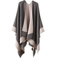 thumbnail image 1 of PIKADINGNIS Women Shawl Wraps Poncho Wram Sweater Cardigan Cape Blanket Large Open Front Coat Scarf, 1 of 6