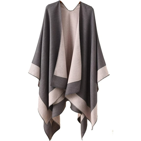 PIKADINGNIS Women Shawl Wraps Poncho Wram Sweater Cardigan Cape Blanket Large Open Front Coat Scarf