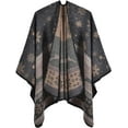 thumbnail image 1 of PIKADINGNIS Women Shawls Wrap Blanket Sweater Long Cardigan Poncho Thickened Warm Coat Winter Scarf for Outing and Party, 1 of 6