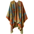 thumbnail image 1 of PIKADINGNIS Women Shawls Wraps Open Front Poncho Coat Cape Cardigan Fall Winter Soft Blanket Sweater Scarf, 1 of 6