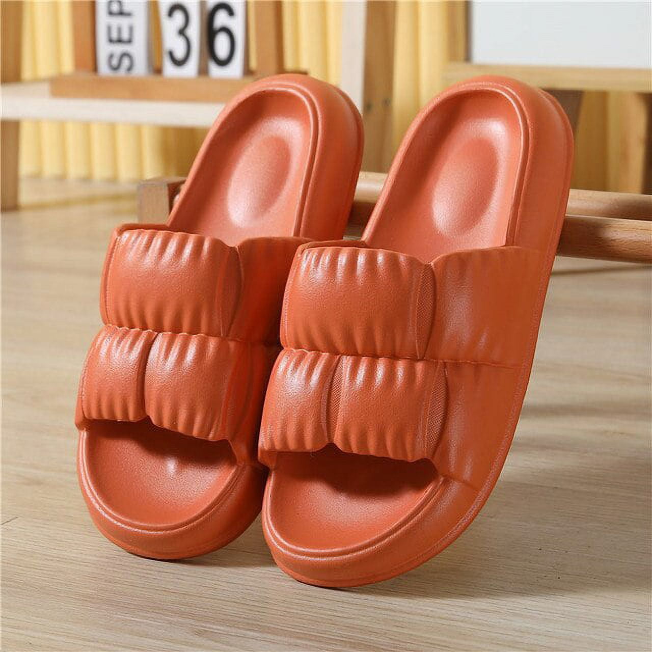 Men's Slippers, Thick-soled Non-slip Home Slippers, Black Bathroom  Thick-soled Home Anti-slip Slippers, All-season Stylish Indoor/outdoor  Slipper.