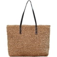 thumbnail image 1 of PIKADINGNIS Women Straw Woven Tote Large Beach Handmade Weaving Shoulder Bag Purse Straw Handbag, 1 of 6