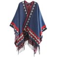 thumbnail image 1 of PIKADINGNIS Women Tassel Shawl Wraps Open Front Poncho Sweater Cardigan Cape Blanket for Party Travel Office, 1 of 6