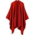 thumbnail image 1 of PIKADINGNIS Women Warm Shawl Wraps Poncho Winter Open Front Cardigan Sweater Cape Coat Scarf, 1 of 4