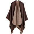 thumbnail image 1 of PIKADINGNIS Women Warm Shawl Wraps Poncho Winter Open Front Cardigan Sweater Cape Coat Scarf, 1 of 4