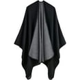 thumbnail image 1 of PIKADINGNIS Women Warm Shawl Wraps Poncho Winter Open Front Cardigan Sweater Cape Coat Scarf, 1 of 4