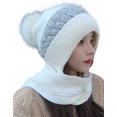thumbnail image 1 of PIKADINGNIS Women Warm Soft Hat Scarf Set Winter Knit Lined Bearies Chunky Slouchy Cap, 1 of 5