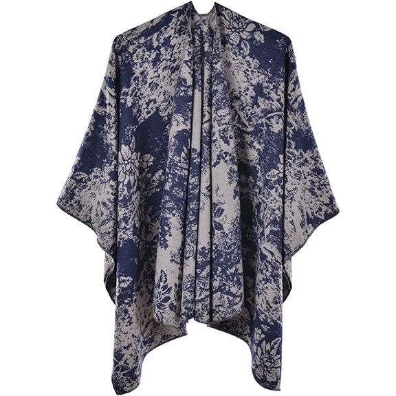 PIKADINGNIS Women Winter Shawl Wraps Warm Poncho Open Front Sweater Coat Scarf Blanket