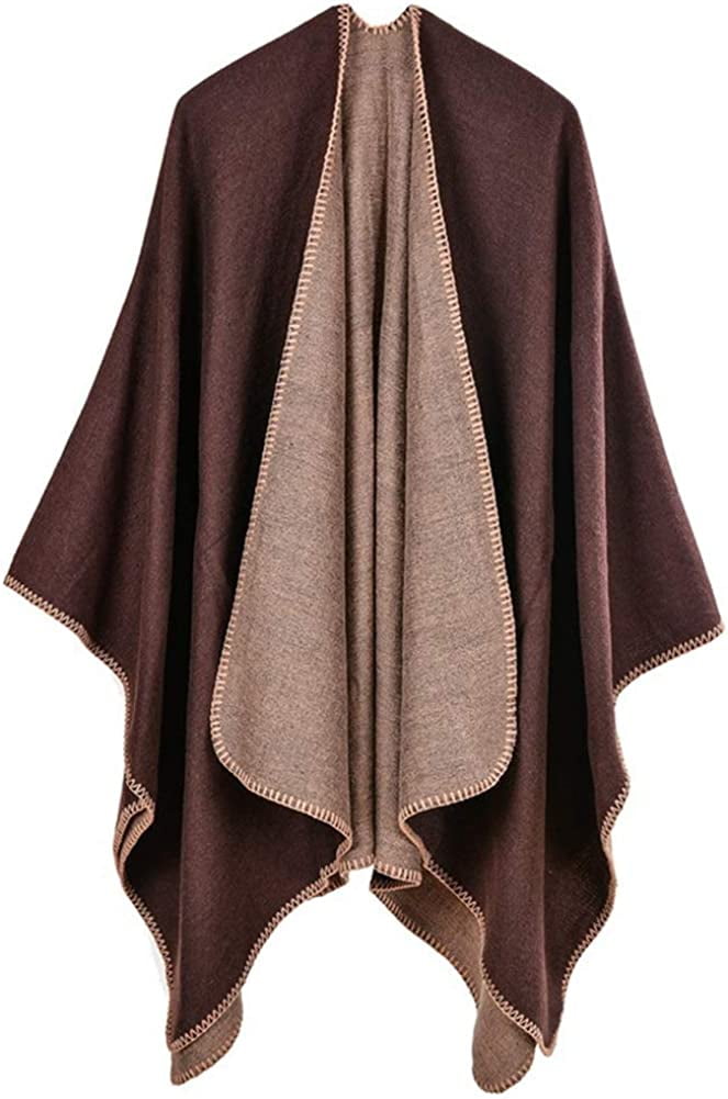 Poncho For Women 50% WOOL 50% ACRYLIC PARTY DESIGNER BLUE