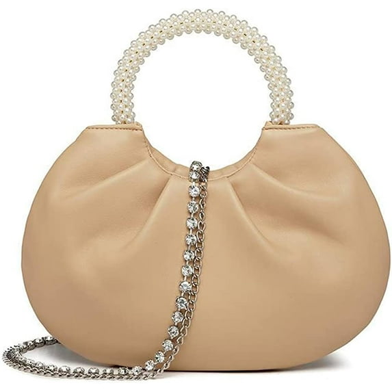 PIKADINGNIS Women's Crossbody Clutch Bag Cloud-Shaped Dumpling Handbag with Adjustable Straps Evening Shoulder Purse for Party