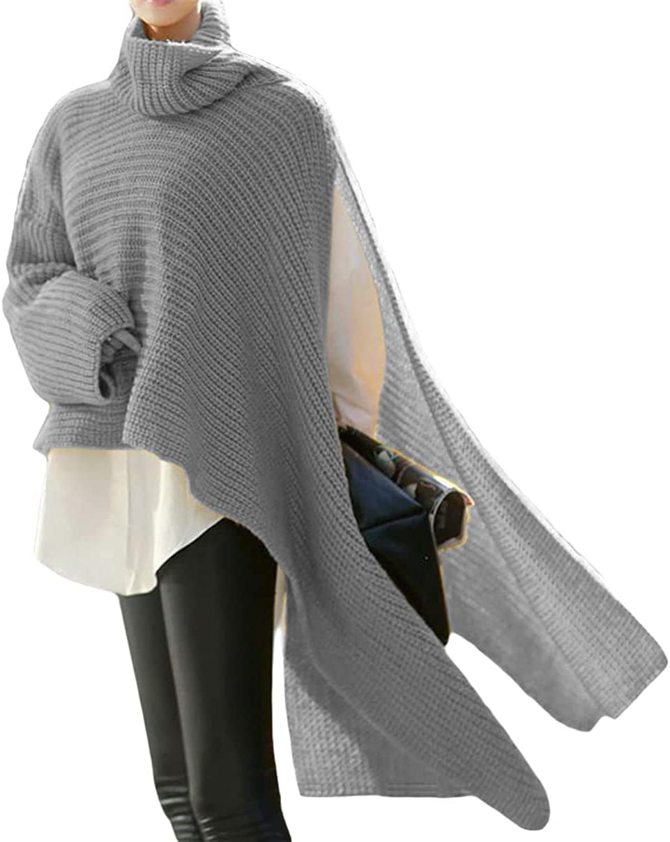 Cowl neck top cape sweater