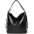 thumbnail image 1 of PIKADINGNIS Women’s PU Leather Tote Bag Large Capacity Handbag Retro Shoulder Bag with Adjustable Strap Casual Hobo Purse, 1 of 6