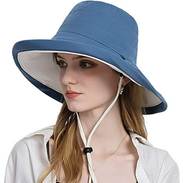 PIKADINGNIS Women's Summer Sun Outdoor UV Protection Beach Hat Double Side Wear Bucket Cap
