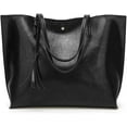 thumbnail image 1 of PIKADINGNIS Women’s Tote Bag Roomy Shoulder Purse Retro Commuter Work Handbag with Tassel, 1 of 6