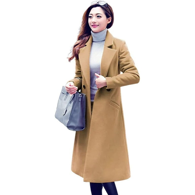 Jessica London Women's Plus Size A-Line Wool Peacoat Winter Wool Double  Breasted Coat