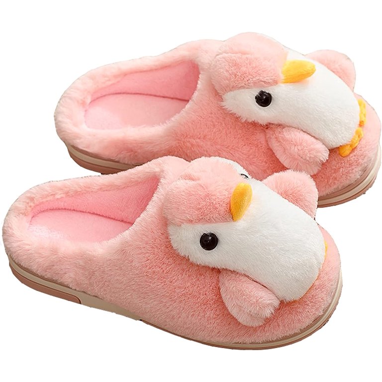 pseurrlt Slippers Women Winter Warm Cozy Plush Breathable Indoor Slippers,Creative Gifts for Women Mom Girlfriend, Women's, Size: 6.5, Pink