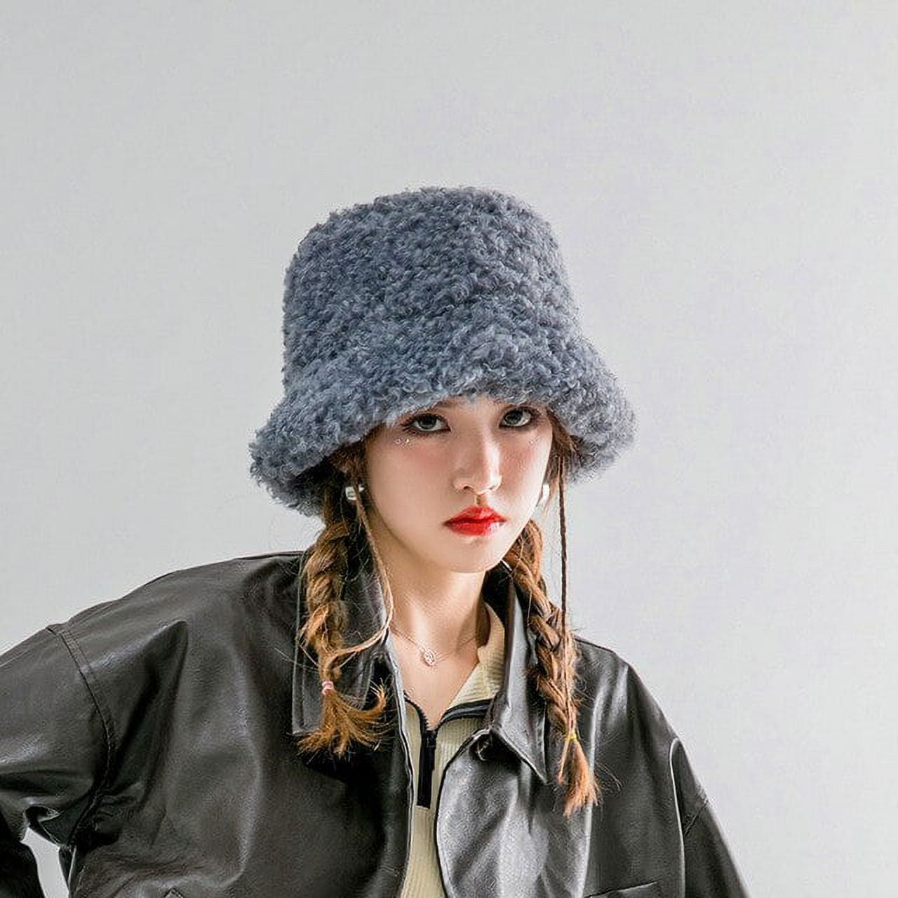 Fashion （Beige）2022 Womens Felt Hat Winter Fedora Bucket Hat Women Classic  British Autumn Lady Jazz Streetwear Panama Hats For Women Bucket Hat DON