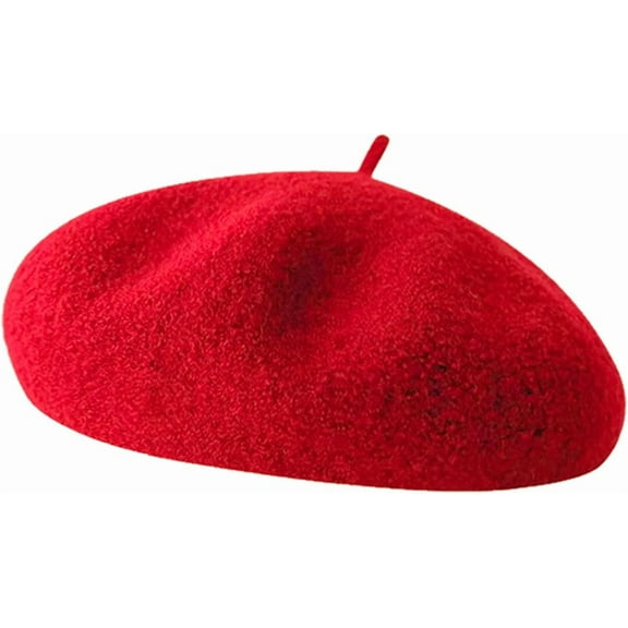 PIKADINGNIS Wool Berets for Women - Classic French Beret Hats for Women and Kids, Solid Color Artist Style