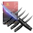 thumbnail image 1 of PIKLOHAS STEAK KNIVES SET OF 4, 4.5", GERMAN/SHARPED EDGE - BLACK, 1 of 5