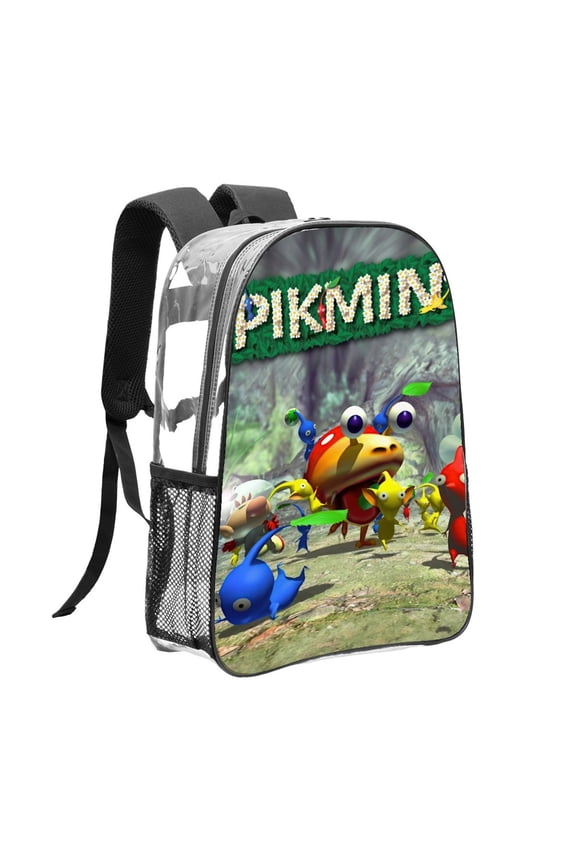 PIKMIN Pattern Transparent Backpack Lightweight And fashionable Showcasing Personality And Leading The Trend