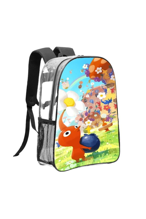 PIKMIN Pattern Transparent Backpack Lightweight And fashionable Showcasing Personality And Leading The Trend