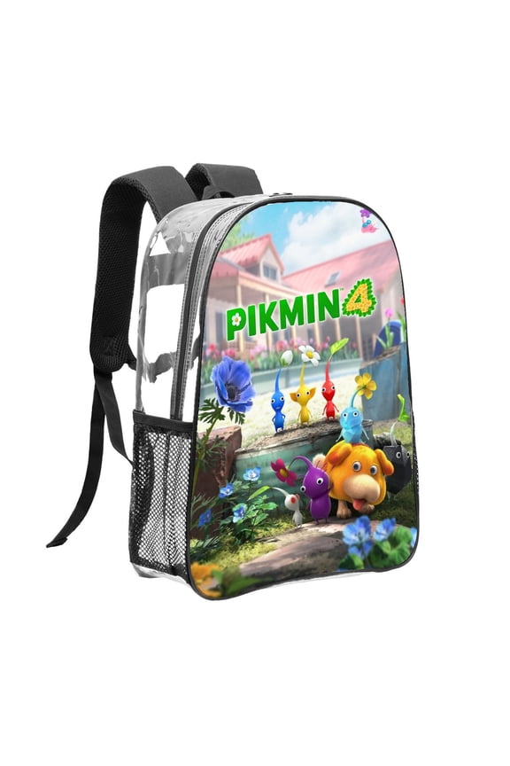 PIKMIN Pattern Transparent Backpack Lightweight And fashionable Showcasing Personality And Leading The Trend