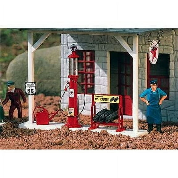 PIKO G Scale Model Train Buildings - TEXACO Gas Pump & Accessories - 62286