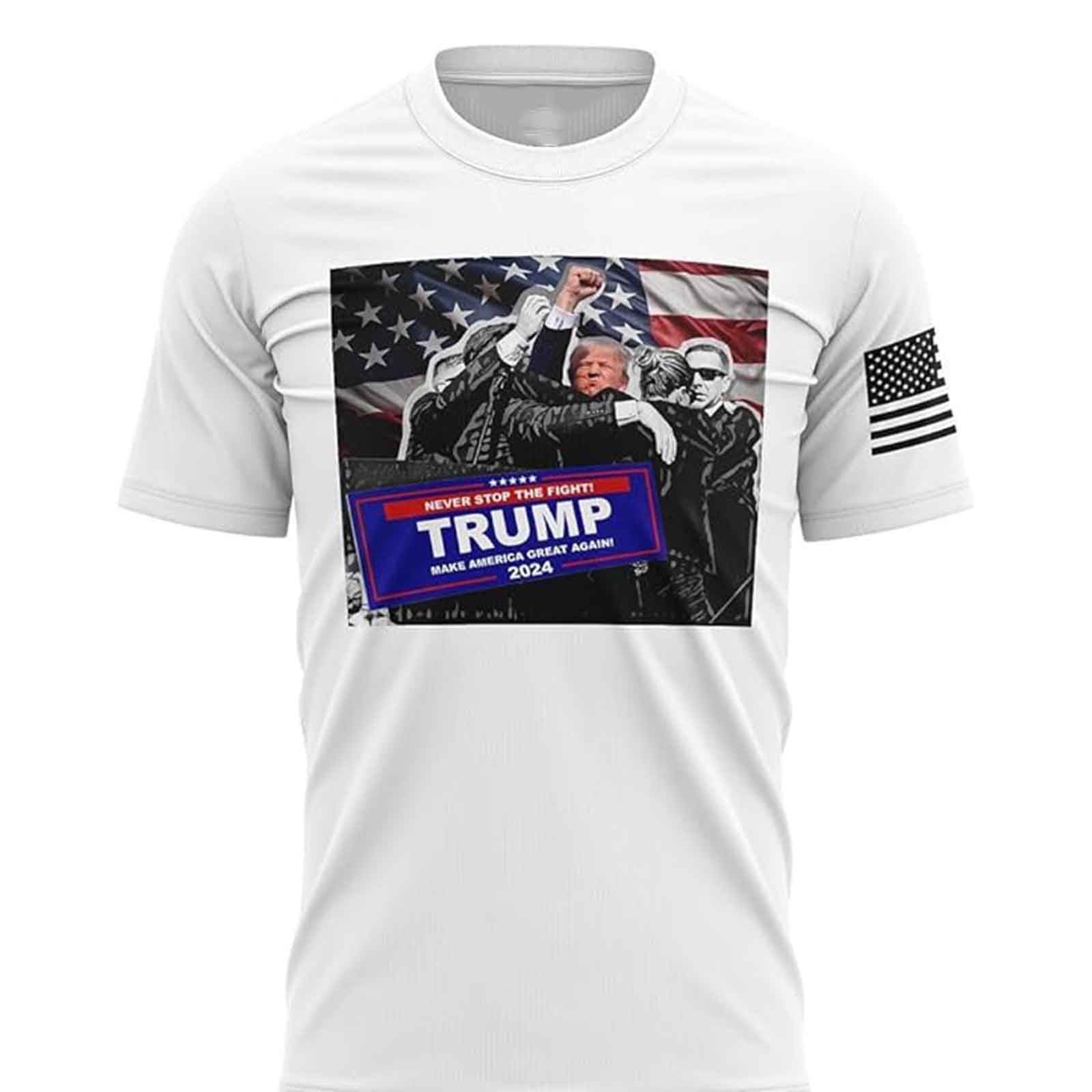 PIKQLJ Donald Trump 2024 Survived Shot_At Election_Rally_TShirt XL