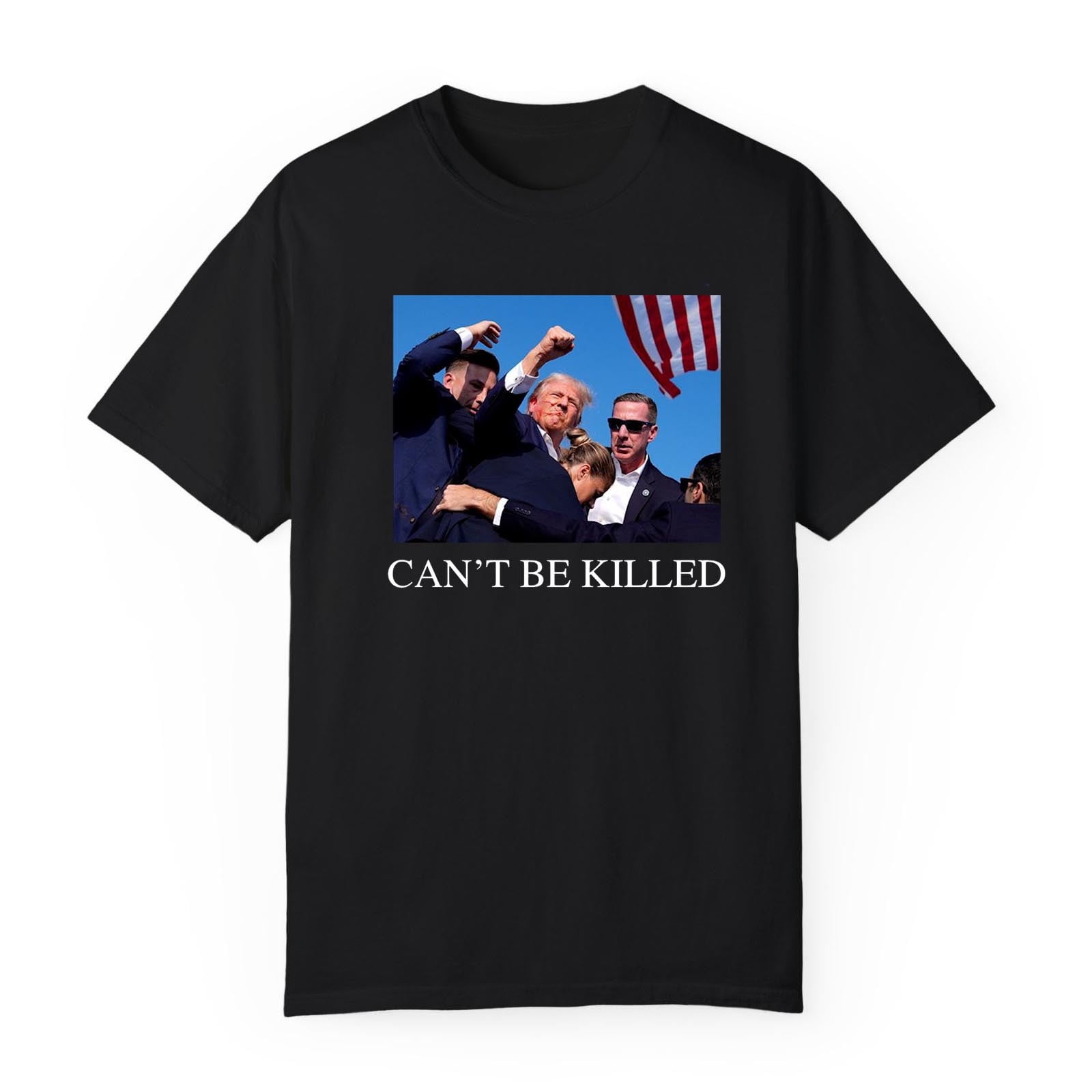 PIKQLJ Donald Trump 2024 Survived Shot_At Election_Rally_TShirt XL