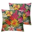 thumbnail image 1 of Wuche  2pack Tropical Throw Pillow Covers Tropical Leaves&amp;Flowers with Parrot Flamingo Bird Pattern Home Decorative Cushion Covers Pillowcase (Tropical), 1 of 6