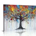 thumbnail image 1 of PIKWEEK Abstract Colorful Tree of Life Painting Canvas Wall Art Big Tree Branches Picture Poster Prints for Living Room Home Decor Wrapped Ready to Hang, 1 of 4