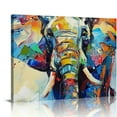 thumbnail image 1 of PIKWEEK  Abstract Elephant Canvas Wall Art Modern Colorful Animal Pictures Print on Canvas Wildlife Artwork for Bedroom Living Room Stretched and Framed Ready to Hang, 1 of 5