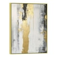 thumbnail image 1 of PIKWEEK  Abstract wall art with Gold foil - Gold and Gray canvas artwork print with glitter texture for modern style decor，Framed, Ready to hang 16x20in, 1 of 4