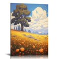 thumbnail image 1 of PIKWEEK  Afternoon Nap Landscape Poster Wall Art Canvas Print Poster Home Bathroom Bedroom Office Living Room Decor Canvas Poster  16x20 in, 1 of 4