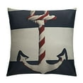 thumbnail image 1 of PIKWEEK Anchor Rope Pillow Cover Nautical Style Ocean Sea Sailing Theme Cushion Cover for Living Room Sofa Red Blue Srtipes Decor Cushion Case for Kids Teens Adults, 1 of 5