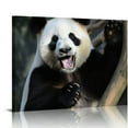 thumbnail image 1 of PIKWEEK Animal Panda Canvas Wall Art Cute Panda on Branches Picture Gallery Wrapped for Kids Room Nursery Bathroom Framed Artwork, 1 of 5