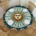 thumbnail image 1 of PIKWEEK Astrology Horoscope Round Fitted Tablecloth Elastic Edge Waterproof Oil-Proof Table Cover Stain-Resistant Table Cloth Fits Round Tables, 1 of 7