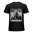 thumbnail image 1 of PIKWEEK  Bears black and white grizzly bear image, designed shirt, artistic display, T-shirt lover gift casual breathable men, women, boys, girls, children Black, 1 of 4