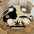 thumbnail image 1 of PIKWEEK Beautiful African Woman Round Fitted Tablecloth Elastic Edge Waterproof Oil-Proof Table Cover Stain-Resistant Table Cloth Fits Round Tables, 1 of 7