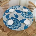 thumbnail image 1 of PIKWEEK Beautiful Sea Turtle Round Tablecloth Waterproof Resistant Fabric White, 1 of 8
